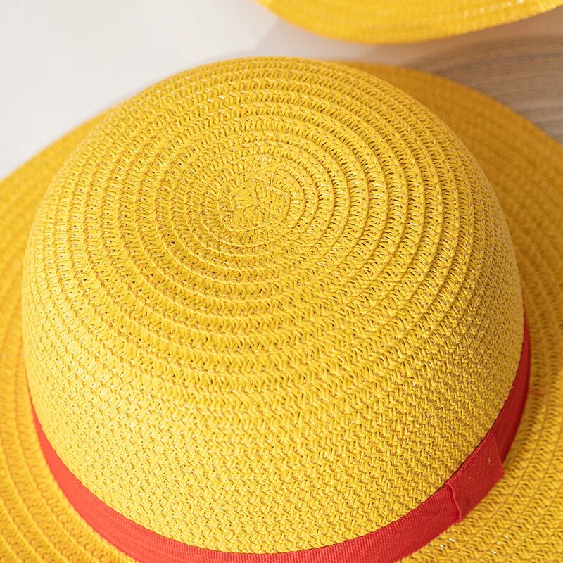 Anime Cartoon Luffy Straw Hat Sunscreen Straw HatWomen's Straw Hat UV Protection Foldable Sun Protection Cap Holiday Casual Hats