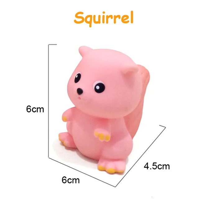 1PC Cute Animals Baby Bath Toy Duck Fish Colorful Soft Rubber Float Squeeze Sound Swimming Water Toy Beach Toys for Baby