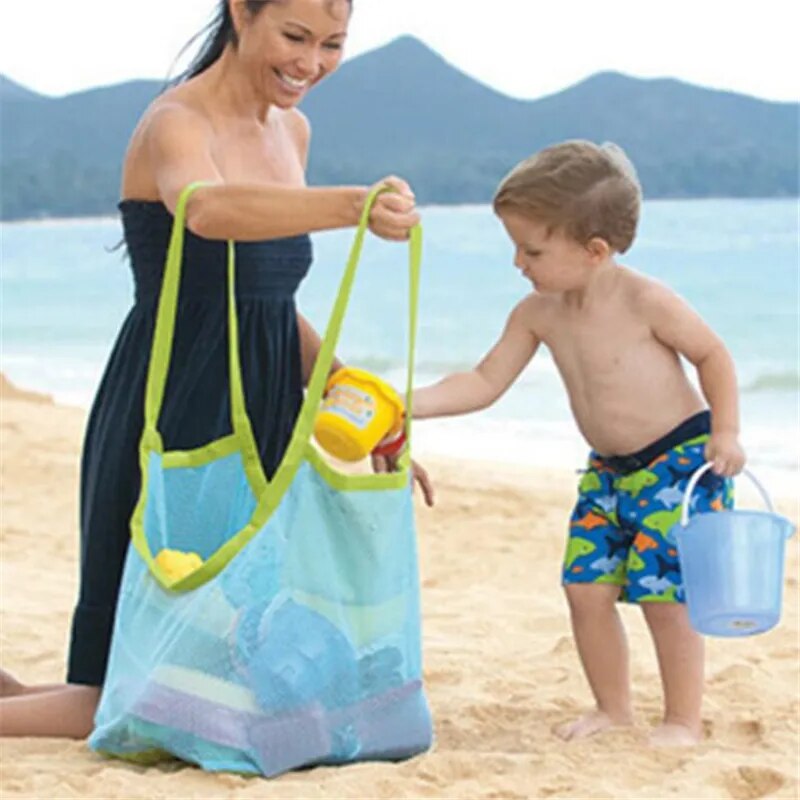 Hot Mom Baby Beach Bags Big Size Women Kids Mesh Bag Messenger Bags Toy Tool Storage Handbag Pouch Tote Children Shoulder Bag