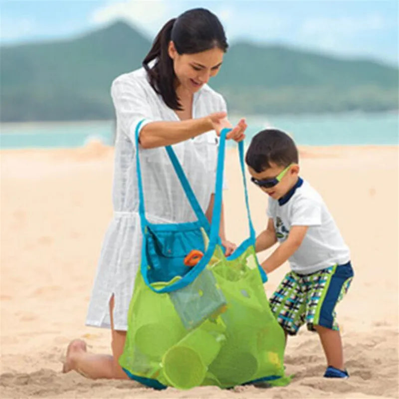 Hot Mom Baby Beach Bags Big Size Women Kids Mesh Bag Messenger Bags Toy Tool Storage Handbag Pouch Tote Children Shoulder Bag