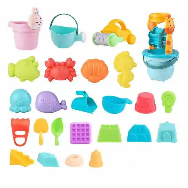 Beach Toys For Kids Play Water Toys Sand Box Set Kit Sand Table Sand Bucket Summer Toys for Beach Play Sand Water Game Play Cart