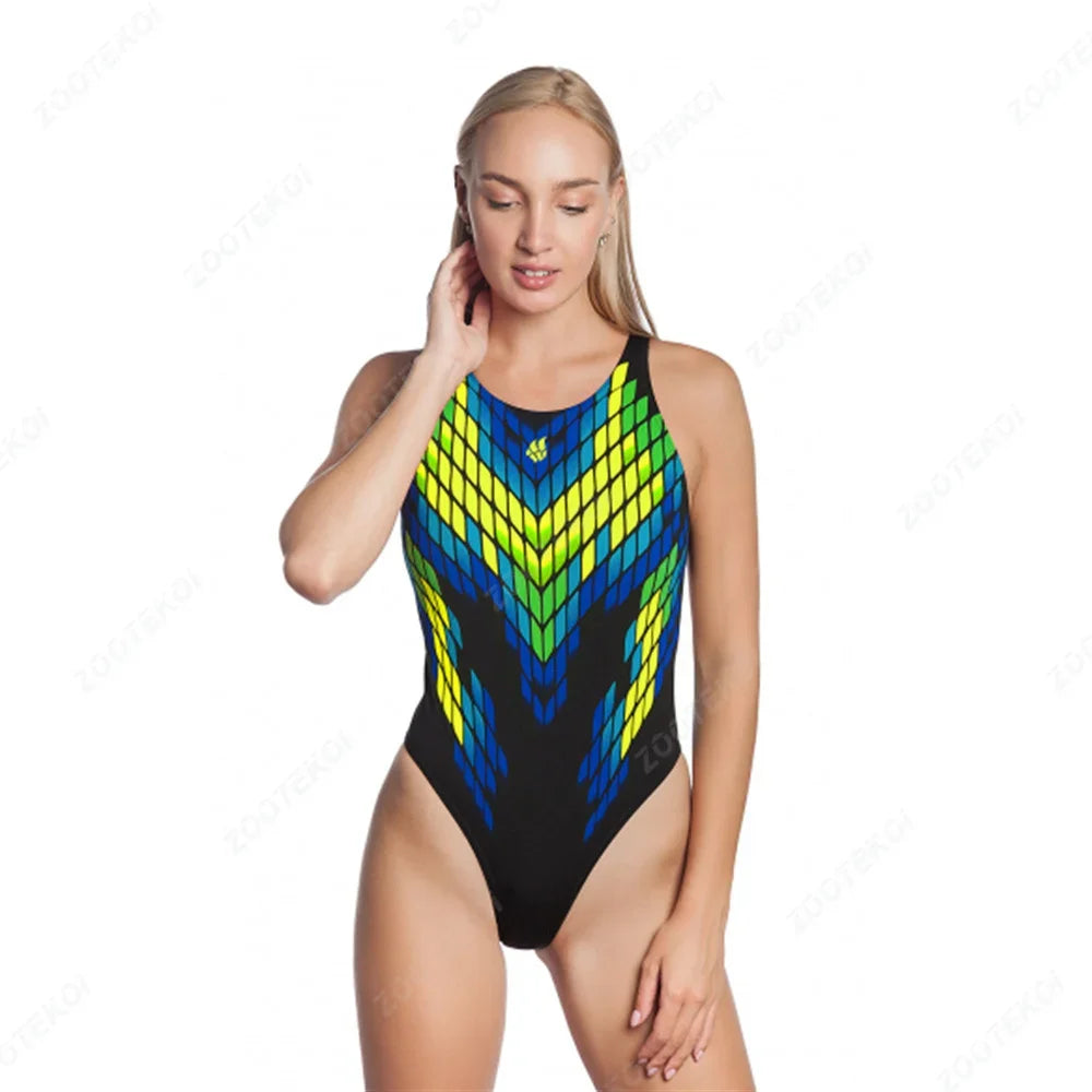 The Madwave Women's Sexy Swimsuit is designed for peak performance in pool sports, diving, surfing, triathlons, and fitness training.