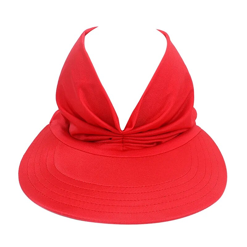 Foldable Summer Beach Hat Big Visor Sun Hats for Women Summer Beach Outdoor UV Protection Top Empty Sport Baseball Caps