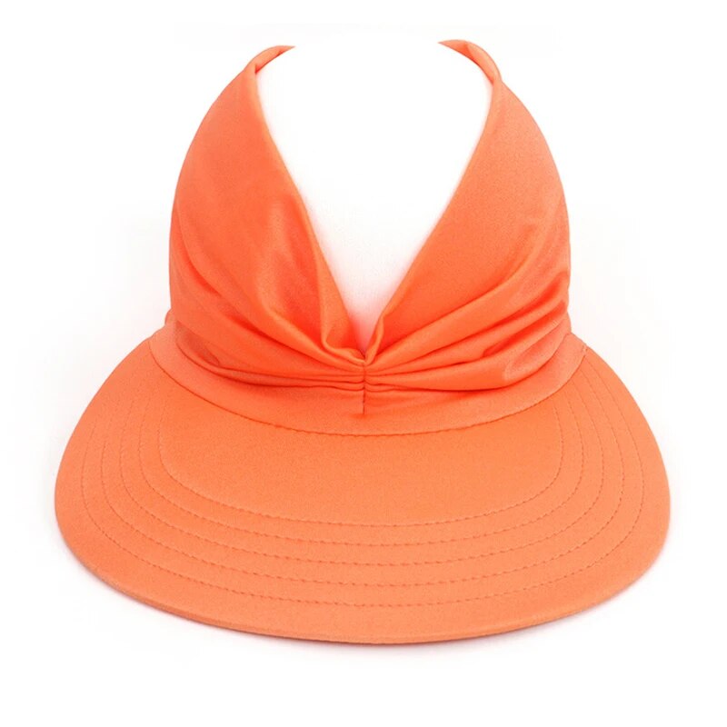 Foldable Summer Beach Hat Big Visor Sun Hats for Women Summer Beach Outdoor UV Protection Top Empty Sport Baseball Caps