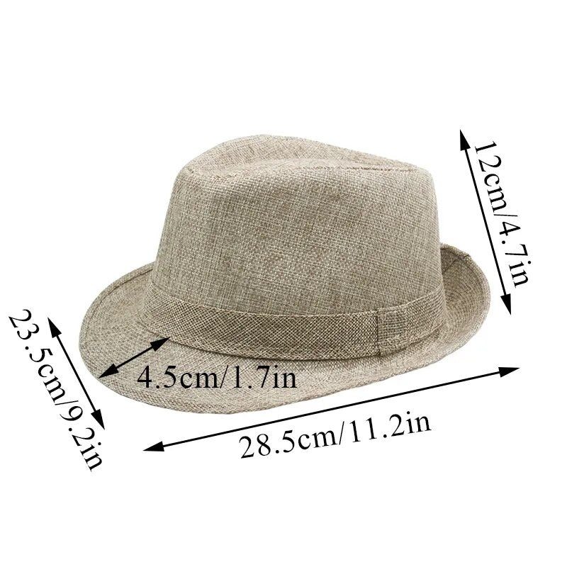 Retro Men Fedoras Top Jazz Felt Wide Brim Hat Summer Old Man Curling Caps Vintage Couple Cap Winter Chapeau Gentleman Sun Hat