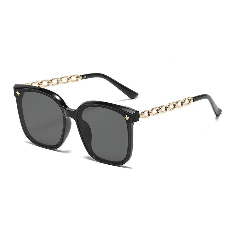 New Sunglasses Female Premium Metal Chain Sunglasses 2024 Wholesale of Fashionable Sunglasses and Sunglasses