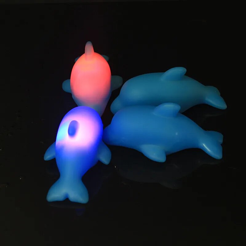 Baby Toys Dolphin Light Up Bath Toy Kids Water Toys LED Glowing toddler toys Luminous Beach Pool Shower Game for Children Gifts