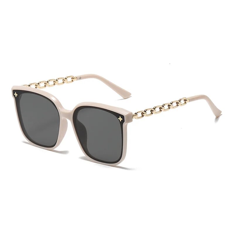 New Sunglasses Female Premium Metal Chain Sunglasses 2024 Wholesale of Fashionable Sunglasses and Sunglasses