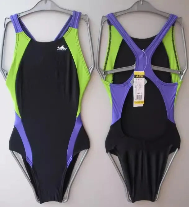 Women One Piece Sports Swimwear Summer Yingfa Competition Training Swimming Suit Teens Girls Fitness Racing Swimsuit