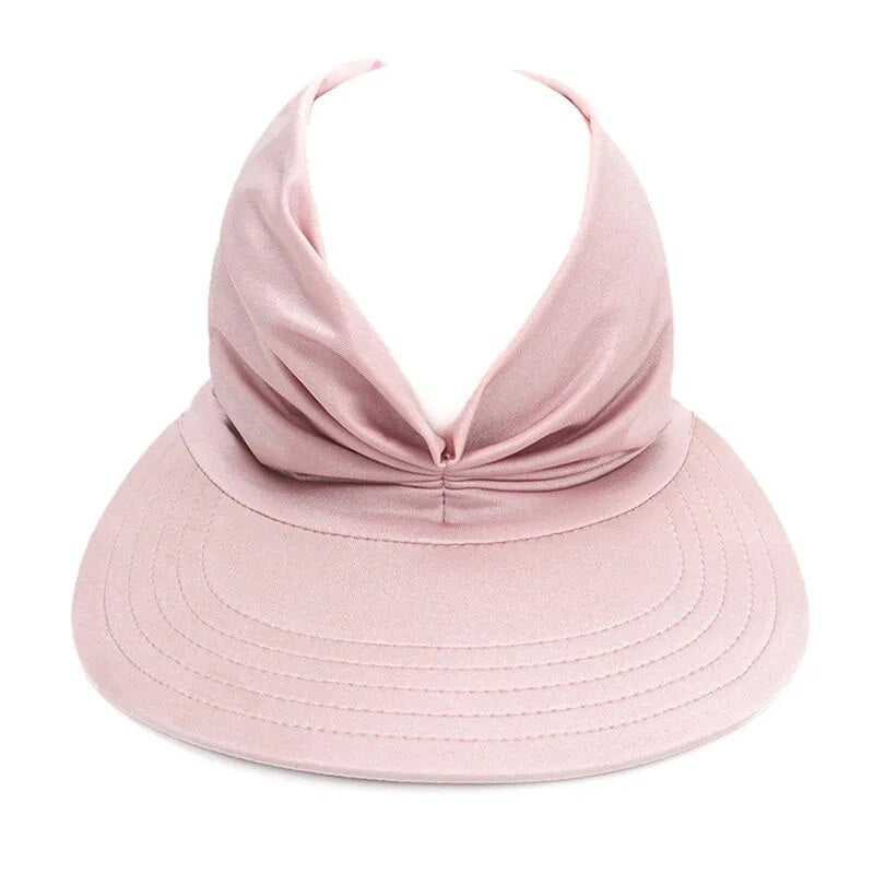 Foldable Summer Beach Hat Big Visor Sun Hats for Women Summer Beach Outdoor UV Protection Top Empty Sport Baseball Caps