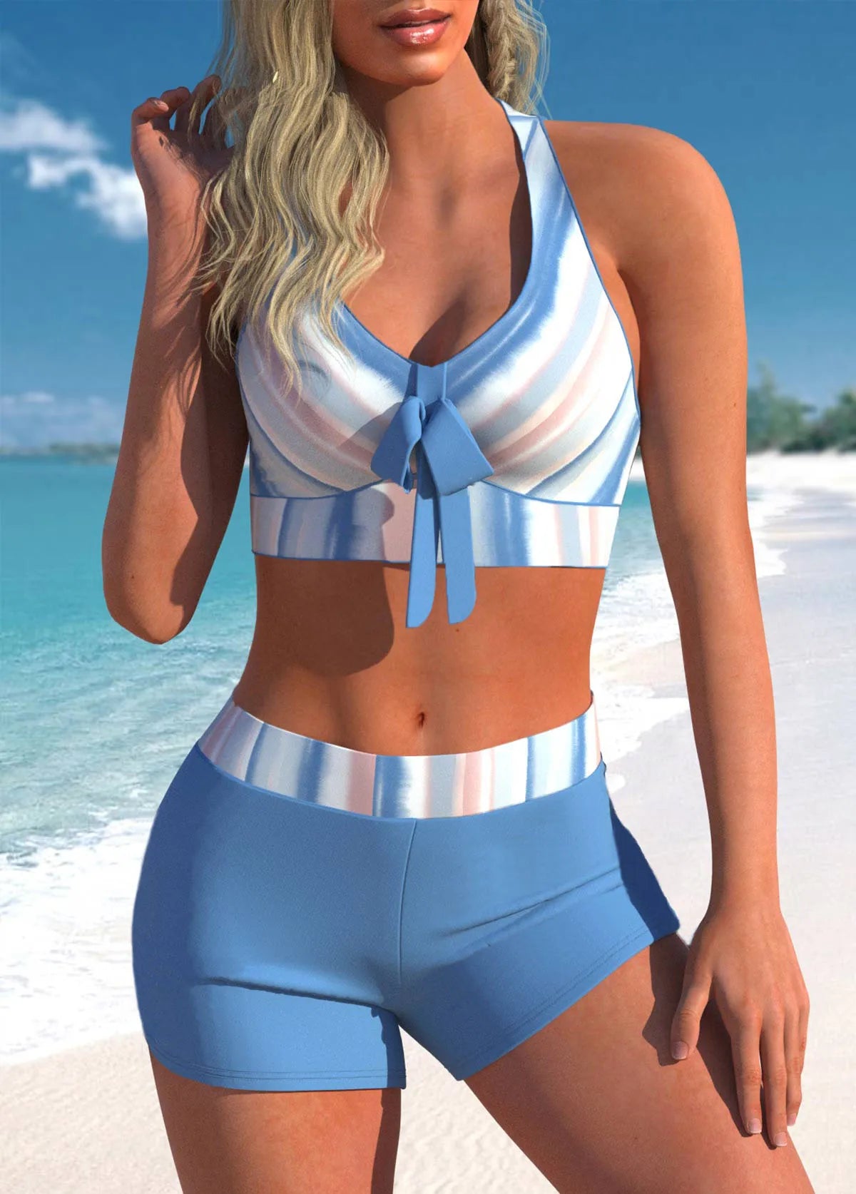 Women's Seaside Swimsuit Summer Single Item Swimsuit Sexy Swimsuit Two Piece Bikini Set Swimsuit Women's S-5XL