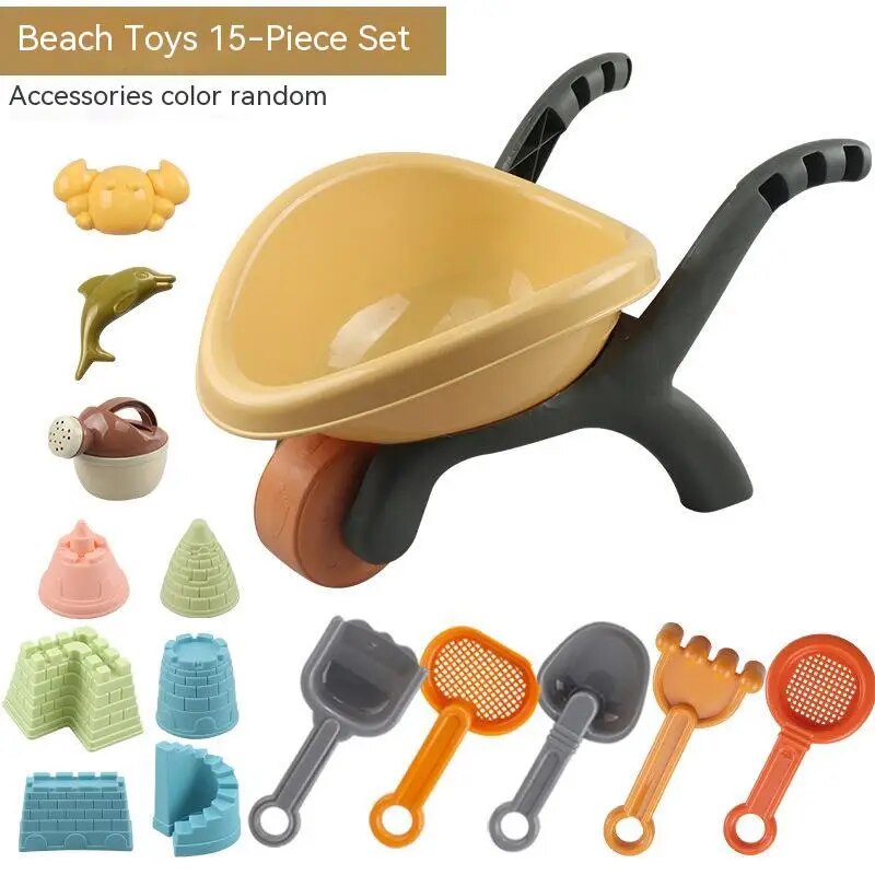 Beach Toys Sandbox Silicone Bucket And Sand Toys Sandpit Outdoor Summer Toy Water Game Play Cart Scoop Child Shovel For Kids