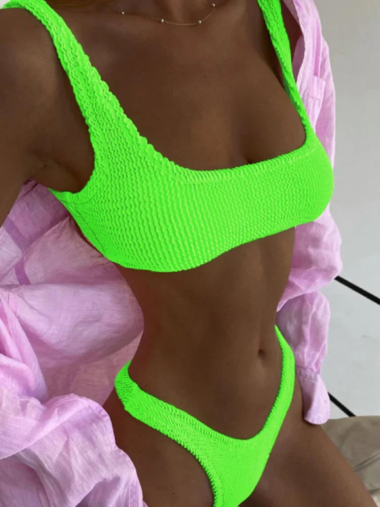 Sexy Bikini 2024 Swimsuit Women Swimwear Push Up Bikini Set Thong Brazilian Bathing Suit Beach Wear Biquini Bather Female