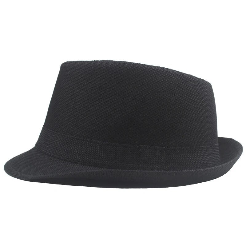 Retro Men Fedoras Top Jazz Felt Wide Brim Hat Summer Old Man Curling Caps Vintage Couple Cap Winter Chapeau Gentleman Sun Hat