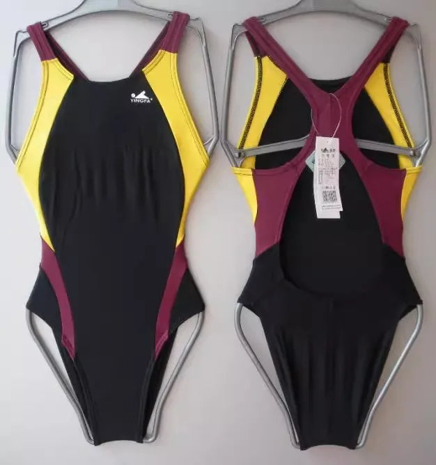 Women One Piece Sports Swimwear Summer Yingfa Competition Training Swimming Suit Teens Girls Fitness Racing Swimsuit