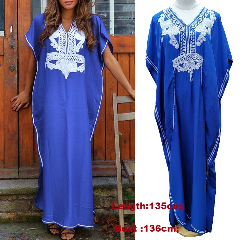 New Cover-up Beach Maxi Dress 2024 Robe De Plage Embroidery Beach Cover Up Sarong Women Beach Pareo Tunic For Beach Swimwear