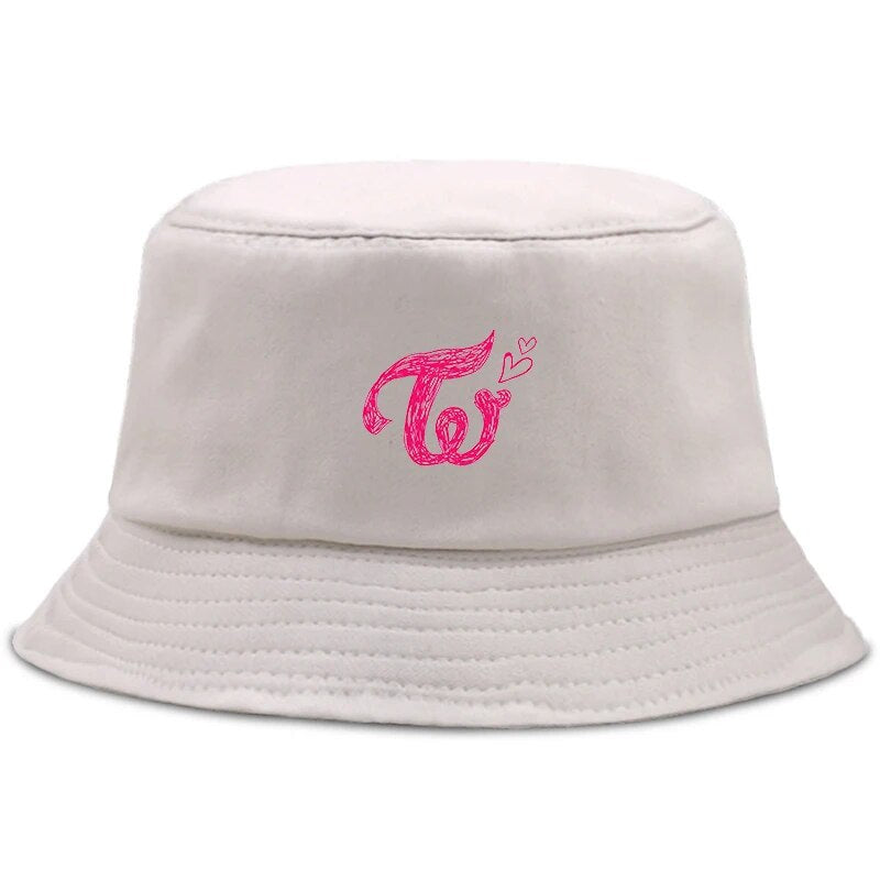 TWICE Momo Mina Unisex Cotton Beach Panama Bucket Hat Men Women Summer Cap Boys Girls Hip Hop Fishing Fisherman Hat