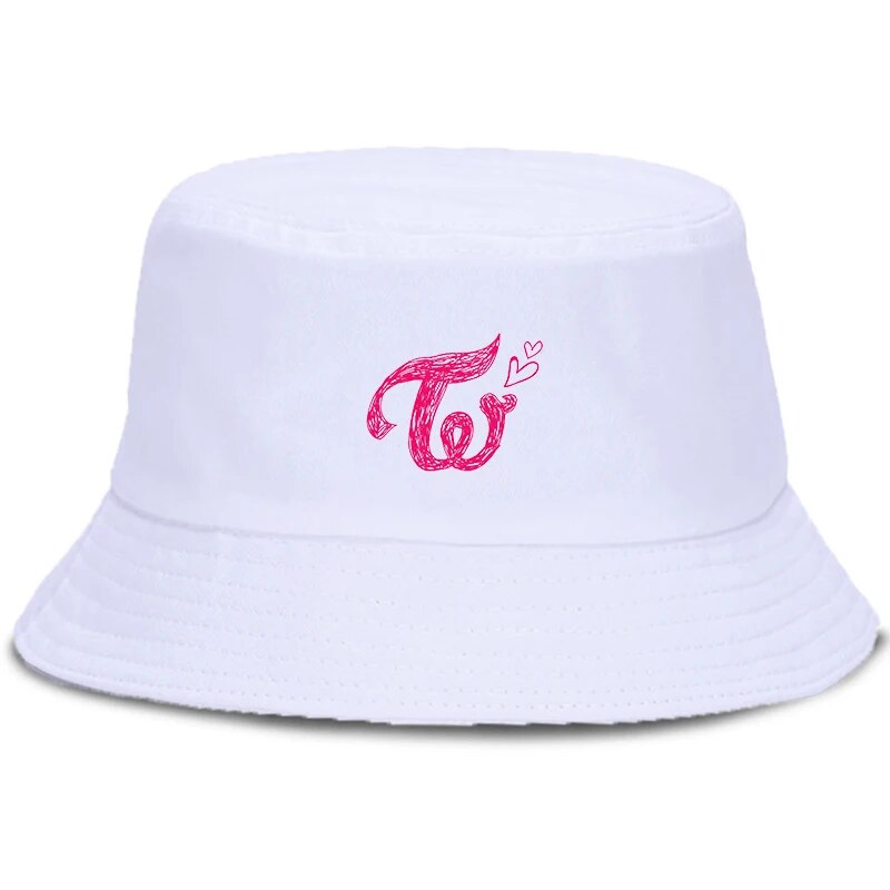 TWICE Momo Mina Unisex Cotton Beach Panama Bucket Hat Men Women Summer Cap Boys Girls Hip Hop Fishing Fisherman Hat