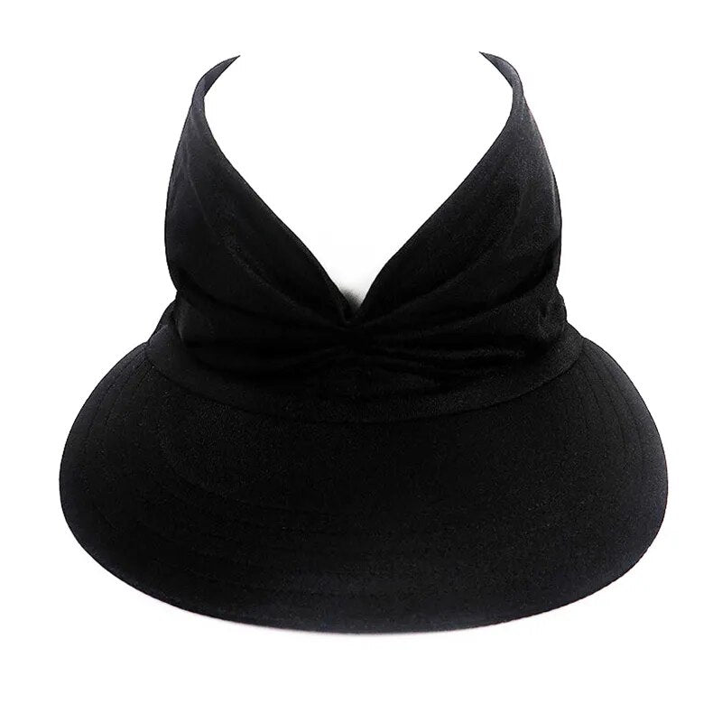 Foldable Summer Beach Hat Big Visor Sun Hats for Women Summer Beach Outdoor UV Protection Top Empty Sport Baseball Caps