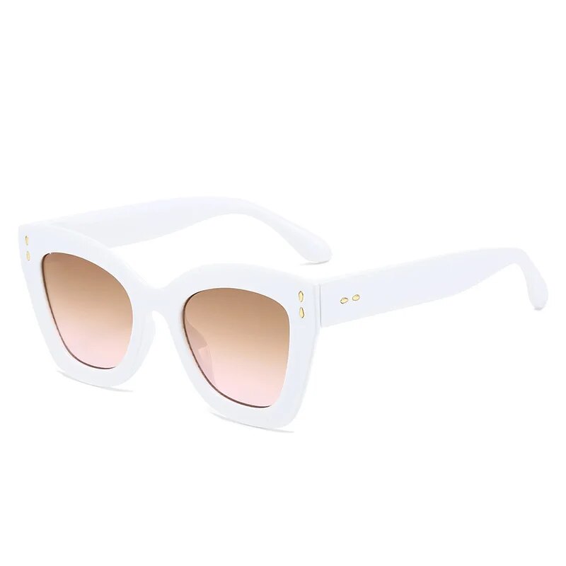 YOOSKE New Cat Eye Sunglasses for Women Premium Jelly Color Sun Glasses Male Female Trendy Gradient Shades Eyewear UV400 Mirror