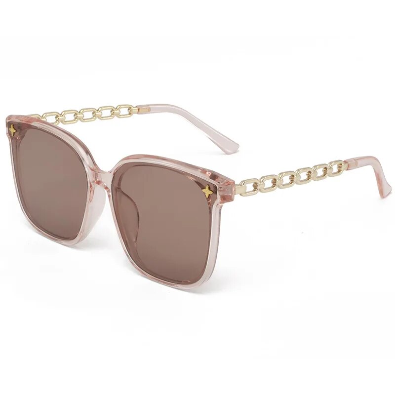 New Sunglasses Female Premium Metal Chain Sunglasses 2024 Wholesale of Fashionable Sunglasses and Sunglasses