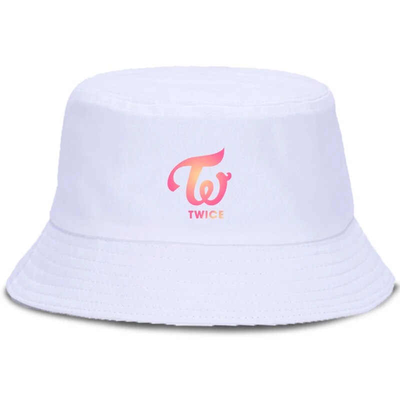 TWICE Momo Mina Unisex Cotton Beach Panama Bucket Hat Men Women Summer Cap Boys Girls Hip Hop Fishing Fisherman Hat