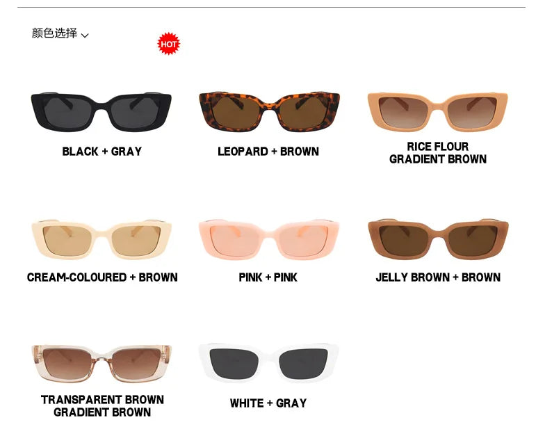 Retro Small Frame Cat Eye Sunglasses for Women 2024 Luxury V Sun Glasses Men Fashion Jelly Sunglasses with Metal Hinges