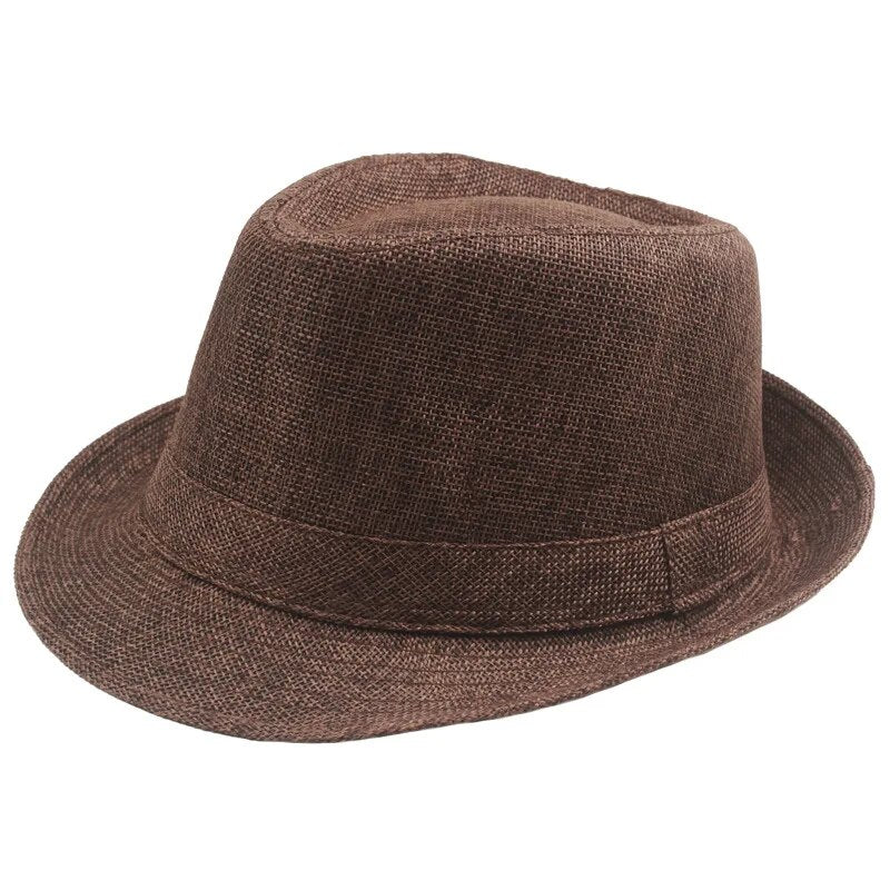 Retro Men Fedoras Top Jazz Felt Wide Brim Hat Summer Old Man Curling Caps Vintage Couple Cap Winter Chapeau Gentleman Sun Hat