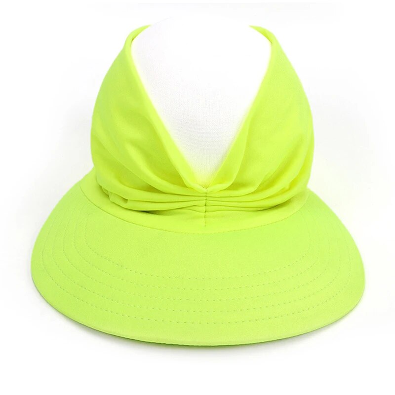 Foldable Summer Beach Hat Big Visor Sun Hats for Women Summer Beach Outdoor UV Protection Top Empty Sport Baseball Caps