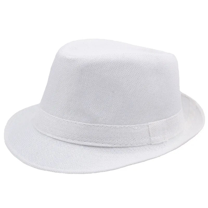 Retro Men Fedoras Top Jazz Felt Wide Brim Hat Summer Old Man Curling Caps Vintage Couple Cap Winter Chapeau Gentleman Sun Hat