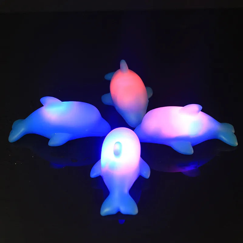 Baby Toys Dolphin Light Up Bath Toy Kids Water Toys LED Glowing toddler toys Luminous Beach Pool Shower Game for Children Gifts