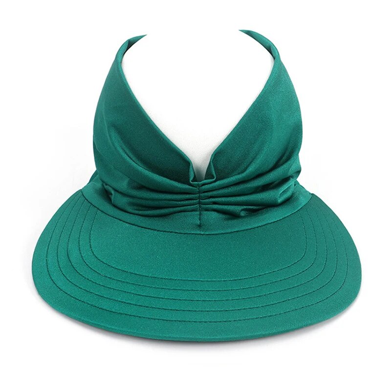 Foldable Summer Beach Hat Big Visor Sun Hats for Women Summer Beach Outdoor UV Protection Top Empty Sport Baseball Caps